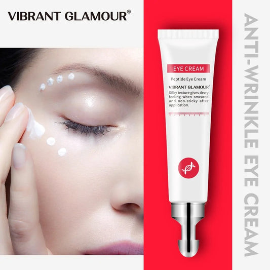 VIBRANT GLAMOUR Peptide Collagen Eye Cream: Anti-Wrinkle Serum for Dark Circles, Puffiness & Bags