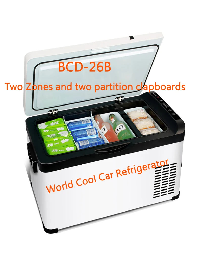 Portable 26Liters Auto Car Refrigerator DC12V24V Compressor with Quick Refrigeration