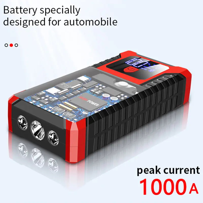 26000mAh/20000mAh Car Jump Starter 1000A 12V Output Portable Emergency Start-up Charger