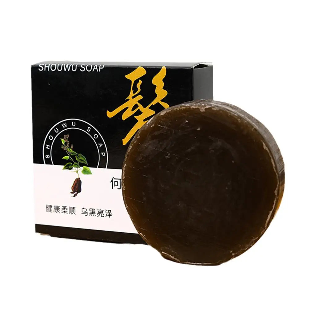 Soap Hair Darkening Shampoo Bar Repair Gray White Hair-Color Shampoo Organic Face Natural Body Hair Hair-Conditioner Dye F7A5