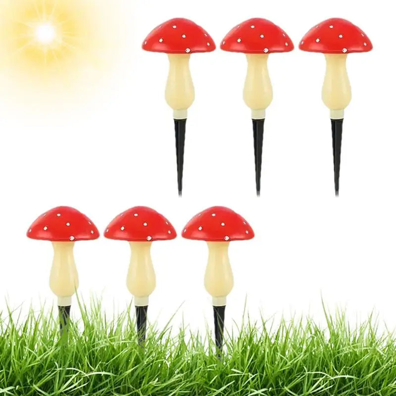 LED solar mushroom Light Ground plug mushroom lamp Waterproof outdoor courtyard Solar Stake Lamp for Yard Patio Garden Decor