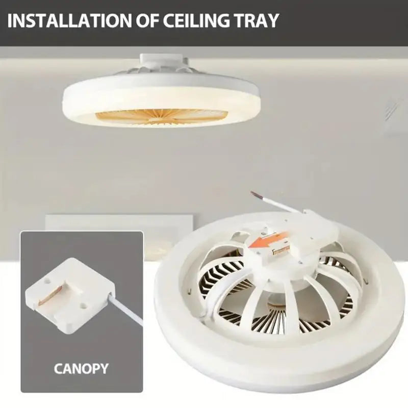 Multifunctional bladeless remote control Ceiling Fan with LED Light