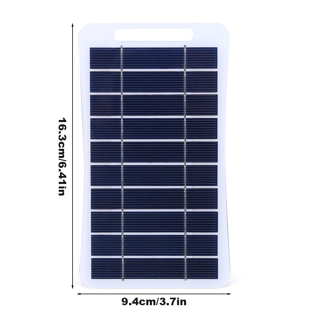 2W 5V Solar Cell Panel USB Battery Charger Power Emergency Panel Waterproof Phone Power Bank