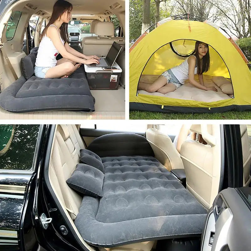 Camping Mattress For Car Sleeping Bed Travel Inflatable Mattress Air Bed For Car Universal SUV Extended With Two Air Pillows