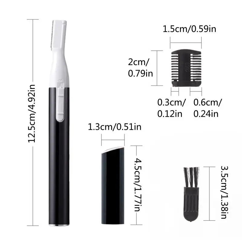 Facial Hair Trimmer Portable Painless Precision Hair Removal Battery-Operated Painless Precision Cordless Hair Remover For Face