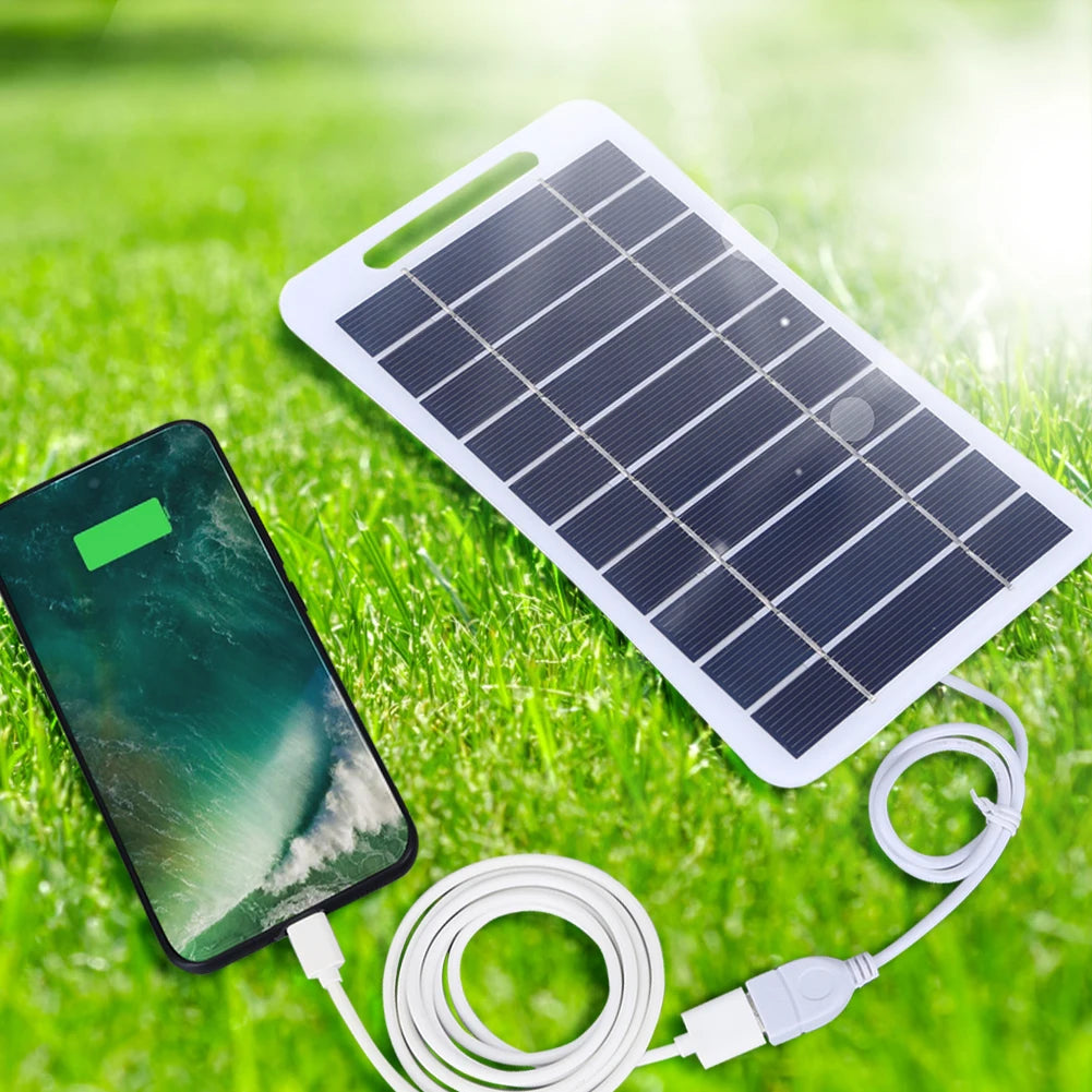 2W 5V Solar Cell Panel USB Battery Charger Power Emergency Panel Waterproof Phone Power Bank