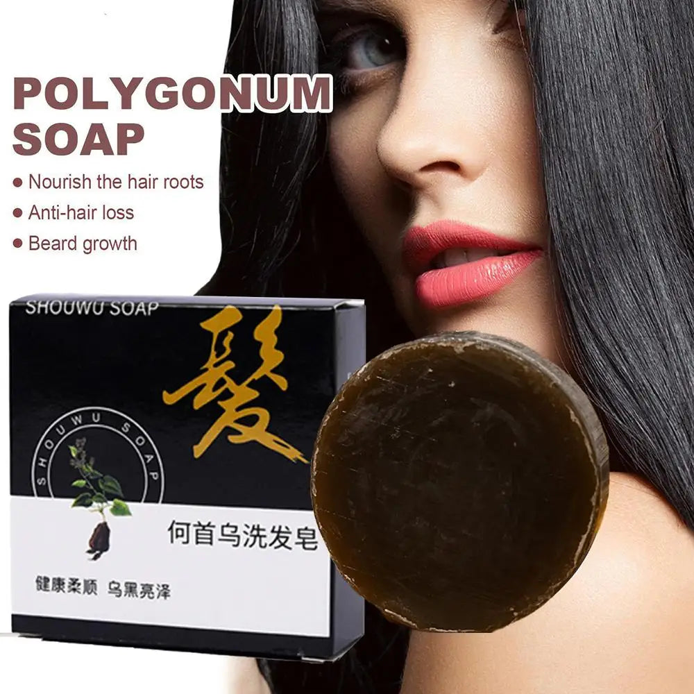 Soap Hair Darkening Shampoo Bar Repair Gray White Hair-Color Shampoo Organic Face Natural Body Hair Hair-Conditioner Dye F7A5