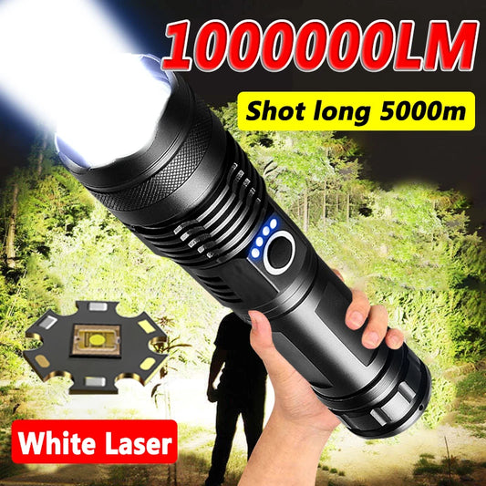 High Power Led Flashlights Long Shot Zoom Super Bright Flashlight Led USB Rechargeable Very Strong Led Flashlight For Camping