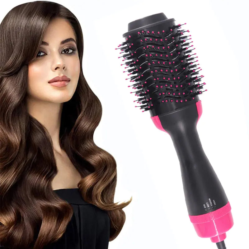 Multifunctional Hot Air Brush Hair Straighter, Roller