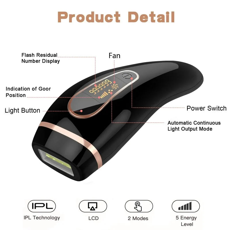 990000 flash professional permanent IPL epilator laser hair removal